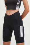 Adidas Performance pantaloni scurți de ciclism culoarea negru, cu imprimeu, high waist IJ8334