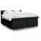 vidaXL Pat box spring cu saltea, negru, 200x200 cm, textil 3288290