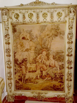 cuier vintage tapiserie baroc venetian/rococo,mobila antica/veche/Italia foto