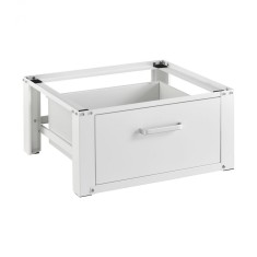 Suport masina de spalat cu sertar depozitare, 63 x 54 x 31 cm, otel, alb
