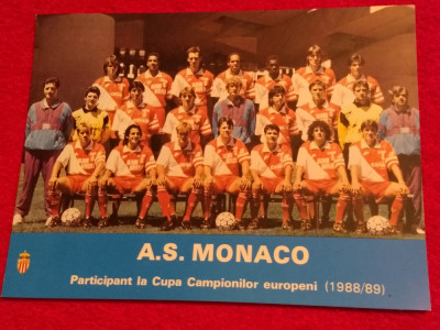 Foto echipa fotbal - AS MONACO (sezonul 1988/1989) foto