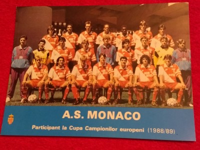 Foto echipa fotbal - AS MONACO (sezonul 1988/1989) foto