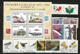 Lot Filatelic Anul Complet Norvegia 1980 NORWEX 80 Coliță Transporturi Păsări Artă Telefonia Neștampilate - A810