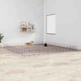VidaXL Cușcă animale de companie cu ușă 52 panouri negru 35x35 cm oțel