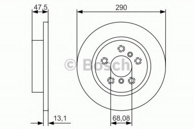 Disc frana NISSAN QASHQAI (J11) (2013 - 2016) BOSCH 0 986 479 D17 foto