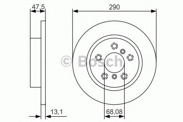 Disc frana NISSAN QASHQAI (J11) (2013 - 2016) BOSCH 0 986 479 D17