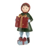 Cumpara ieftin Figurina Craciun Fetita polirasina multicolora 5x5x12 cm