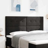 Cumpara ieftin Tăblie cap cu lumini cu bandă LED Ajustabil Negru 90 cm Catifea