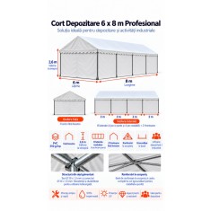 6 x 8 Cort Industrial și Depozitare Profesional