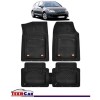 Covorase Auto TeamCar&reg; Tip Tavita Compatibile Citroen C4 I (2004-2010) Negru Material Rezistent, Cauciuc
