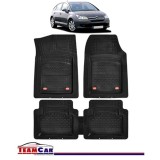 Covorase Auto TeamCar&reg; Tip Tavita Compatibile Citroen C4 I (2004-2010) Negru Material Rezistent, Cauciuc