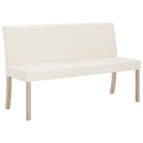 Cumpara ieftin Banca, crem, 139,5 cm, piele ecologica
