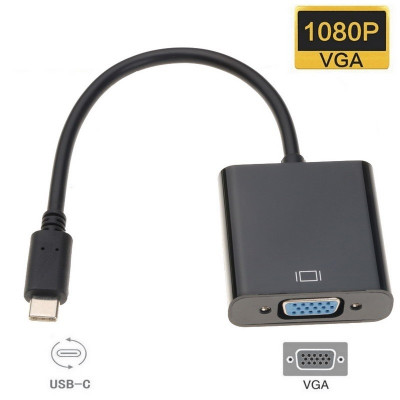 Adaptor convertor USB-C 3.1 Type C la VGA pt Apple MacBook, telefon etc foto
