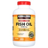 Supliment alimentar cu ulei de pește Kirkland Signature, Omega-3, 1000 mg, 400 capsule moi