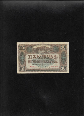 Ungaria 10 korona coroane 1920 seria944670 foto