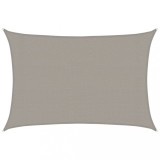 Cumpara ieftin Panza parasolar gri deschis dreptunghiular 3x5 m HDPE 160 g/m&sup2;