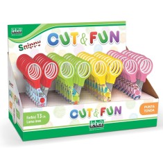 Foarfeca Cut &amp; Fun, 13 cm si desene fantasy pe lama (32 buc/display)