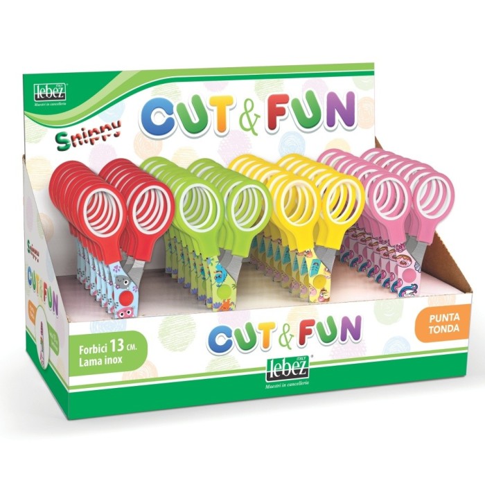 Foarfeca Cut &amp; Fun, 13 cm si desene fantasy pe lama (32 buc/display)