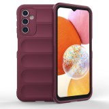 Husa pentru samsung galaxy a14 4g / a14 5g, antisoc, margini striatii, design minimalist, bordeaux