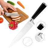 Cutitul Bucatarului profesional,Koken, lama din otel inoxidabil 20 cm, 56&plusmn;HRC, cutit de bucatarie Full Tang, taiere precisa si rezistenta indelungata,