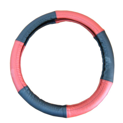 Husa volan piele neagra cu piele rosie 35-37cm AutoDrive ProParts foto