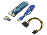 Riser USB 3.0 Albastru pentru Miner de Criptomonede 550mm