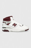 New Balance sneakers din piele BB650RCH culoarea alb