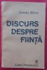 Corneliu Mircea - Discurs Despre Fiinta (Filosofie, 1987, Cartea Romaneasca)