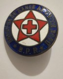 Insigna - Donator de sange al Crucii Rosii - RPR, Romania de la 1950