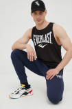 Everlast Pantaloni bărbați, culoarea albastru marin, cu imprimeu