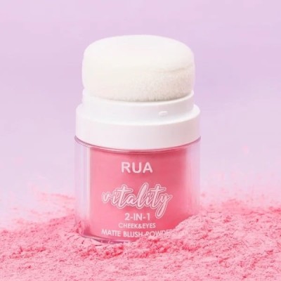 Fard de Obraz Mat, RUA, Vitality Blush, cu Burete Aplicator, 02, 8 g foto