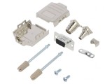 Conector D-Sub 15 Pin Mamă Lipire Pe Cablu Gold Flash 11,5mm