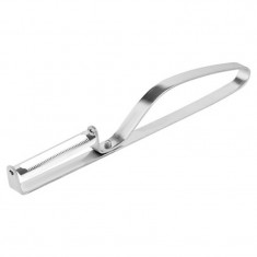 Accesoriu pentru decojit Teesa, inox, ideal pentru legume si fructe, 13 cm, lama 5 cm