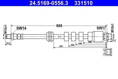 ATE 24.5169-0556.3 Furtun frana foto