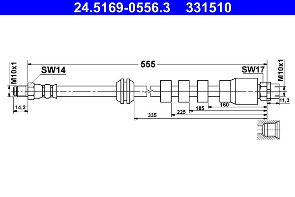 ATE 24.5169-0556.3 Furtun frana