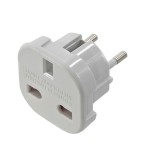 Adaptor UK la EU culoare-Conținutul pachetului 1 Bucată-Culoare Alb, Oem