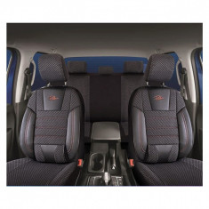 Set Huse Scaune Auto pentru Ford C-Max - Panda Confort, Negru-Gri, 11 piese foto