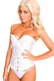 C30 Corset sexy din material brocart cu volanase