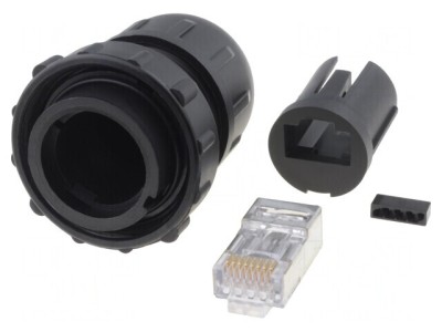 Mufă RJ45 Cat6 Ecranat 8P8C IP67 IP68 foto