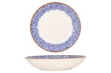 By Bone Farfurie ad&acirc;ncă - Edera Cobalt - Porţelan - 25 cm (1300cc) - set de 6