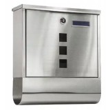 Cutie postala de exterior, pentru gard sau perete, din otel zincat, cu incuietoare, 37x11x37cm, gri argintiu Household NewTrend