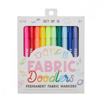 Carioci permanente pentru textile Fabric Doodlers - Set de 12 foto