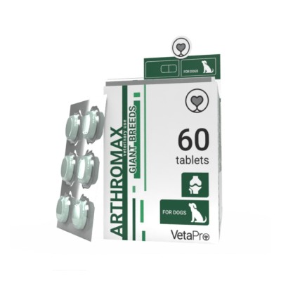 VETAPRO ARTHROMAX 60TAB CUT SUPORT ARTICULATII SI CARTILAJE CAINI RASE GIGANTICE foto