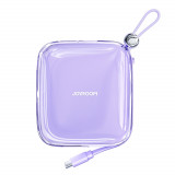 Powerbank Joyroom 10000mAh Seria Jelly 22,5W Cu Cablu USB C &icirc;ncorporat Violet (JR-L002) JR-L002P