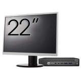 Pachet Calculator Second Hand HP Prodesk 600 G2 Mini PC, Intel Core i5-6500T 2.50GHz, 8GB DDR4, 256GB SSD + Monitor 22&amp;quot; NewTechnology Media