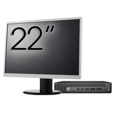 Pachet Calculator Second Hand HP Prodesk 600 G2 Mini PC, Intel Core i5-6500T 2.50GHz, 8GB DDR4, 256GB SSD + Monitor 22&amp;quot; NewTechnology Media