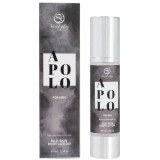 Loțiune pentru bărbați SECRET PLAY APOLO Silky Skin, pentru corp, păr și masaj, cu feromoni, note de patchouli și scorțișoară, 50 ml
