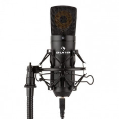 Auna MIC-920B, microfon cu condensator USB, microfon de studio, cu membrana mare, culoare neagra foto