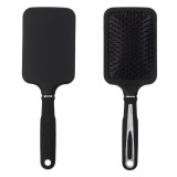 Perie de păr plată, pătrată, din plastic negru, CMCLASS