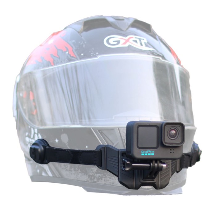 Suport de fixare tip fluture a camerelor video sport la casca de motocicleta, bicicleta, compatibil cu GoPro Hero 11, GoPro Hero 11 Mini si Osmo Actio